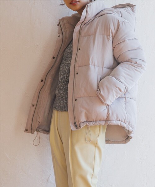 THE SHOP TK (ザ ショップ ティーケー )の「◆【蓄熱保温/軽量】中綿フードブルゾン(ブルゾン・レディース・ネイビー/ライトベージュ/オフホワイト・12/11/13/14)」の19枚目の写真