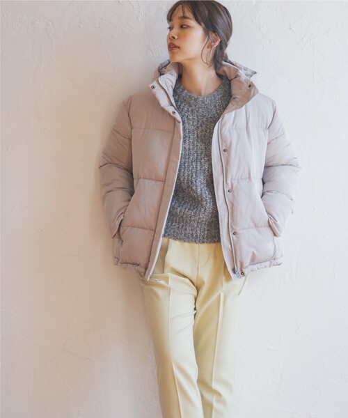 THE SHOP TK (ザ ショップ ティーケー )の「◆【蓄熱保温/軽量】中綿フードブルゾン(ブルゾン・レディース・ネイビー/ライトベージュ/オフホワイト・12/11/13/14)」の20枚目の写真