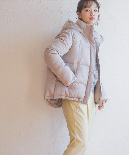 THE SHOP TK (ザ ショップ ティーケー )の「◆【蓄熱保温/軽量】中綿フードブルゾン(ブルゾン・レディース・ネイビー/ライトベージュ/オフホワイト・12/11/13/14)」の21枚目の写真