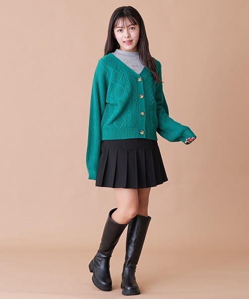 LOVETOXIC（ラブトキシック）の「ケーブルニットカーディガン