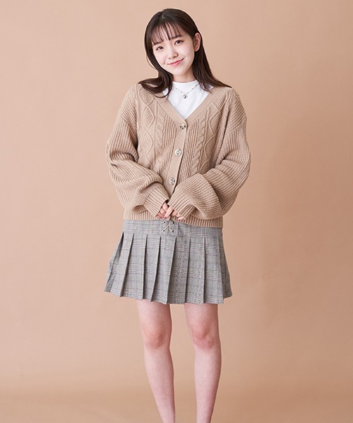 LOVETOXIC（ラブトキシック）の「ケーブルニットカーディガン