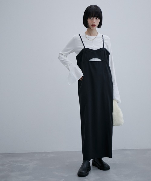 アダムエロペ　サステナブル】バックストラップキャミワンピース ADAM ET ROPÉ FEMME(アダム エ ロペ ファム) / 【サステナブル