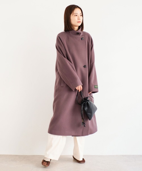 Doux archives（ドゥアルシーヴ）の「ぺコラム スタンドカラーコート
