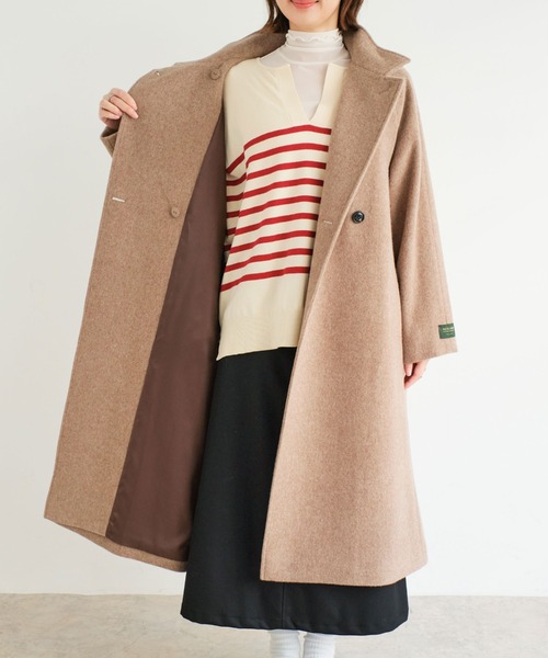 Doux archives（ドゥアルシーヴ）の「ぺコラム スタンドカラーコート