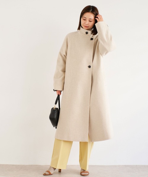 Doux archives（ドゥアルシーヴ）の「ぺコラム スタンドカラーコート