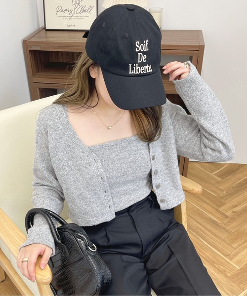 apres jour(アプレジュール)の「メランジニットアンサンブル【ZOZOTOWN限定アイテム】(ニット/セーター・レディース・グレー系その他/ベージュ系その他/グリーン系その他・X-LARGE/フリー)」の4枚目の写真