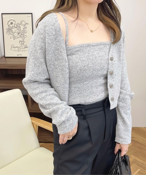 apres jour(アプレジュール)の「メランジニットアンサンブル【ZOZOTOWN限定アイテム】(ニット/セーター・レディース・グレー系その他/ベージュ系その他/グリーン系その他・X-LARGE/フリー)」の6枚目の写真