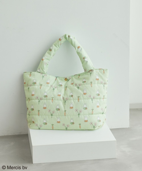 Miffy( ミッフィー)の「miffy(ミッフィー )×ROPE' PICNIC/撥水加工キルティングトートバッグ(トートバッグ・レディース・ライトグリーン/ピンク系その他2・FREE)」の2枚目の写真