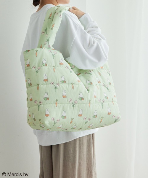 Miffy( ミッフィー)の「miffy(ミッフィー )×ROPE' PICNIC/撥水加工キルティングトートバッグ(トートバッグ・レディース・ライトグリーン/ピンク系その他2・FREE)」の22枚目の写真