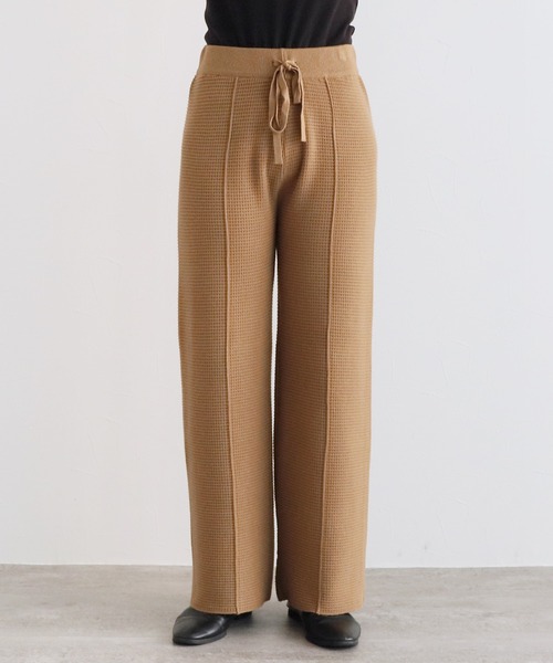 reca（レカ）の「カシミヤ混ワッフルニットパンツ（その他パンツ・レディース・グレー/ブラウン/アイボリー/ベージュ・FREE）」の18枚目の写真