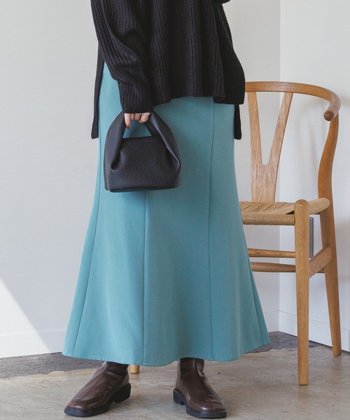 hunch（ハンチ）の「Iラインマーメイドスカート（スカート・レディース・ブラック/ピンク/グリーン/パープル・FREE）」の2枚目の写真