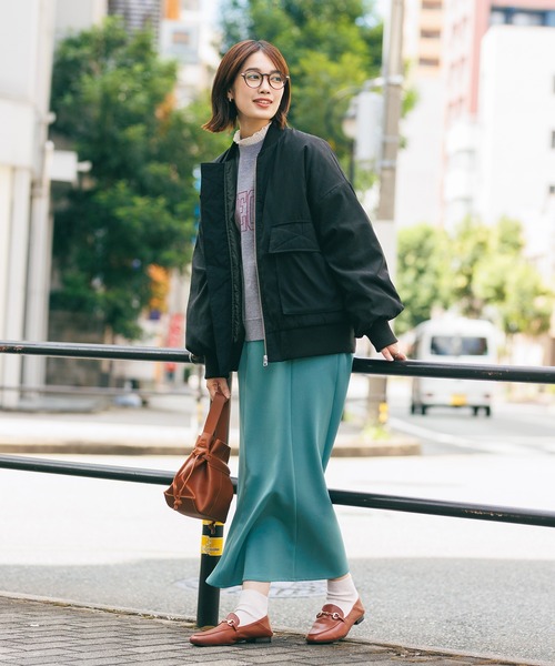 hunch（ハンチ）の「Iラインマーメイドスカート（スカート・レディース・ブラック/ピンク/グリーン/パープル・FREE）」の12枚目の写真