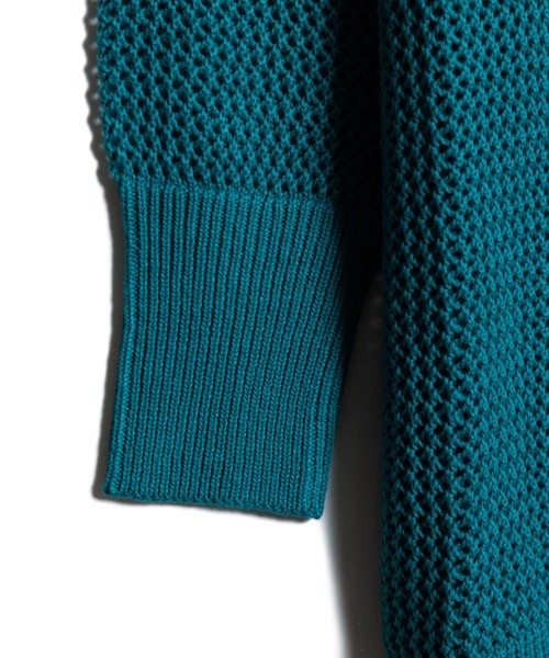 LAYMEE（レイミー）の「Espoir mesh knit / エスポワールメッシュニット（ニット/セーター・レディース・グリーン/ホワイト/ブラック・FREE）」の9枚目の写真