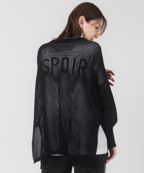 LAYMEE（レイミー）の「Espoir mesh knit / エスポワールメッシュニット（ニット/セーター・レディース・グリーン/ホワイト/ブラック・FREE）」の12枚目の写真