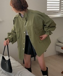 HALEY PESCA | HALEY PESCA/カジュアル ハイネック ノーカラージャケット(ノーカラージャケット)