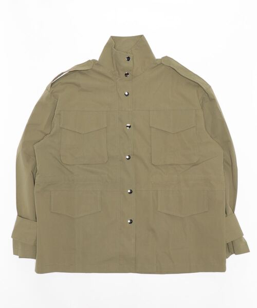 HALEY PESCA（ヘーリーペスカ）の「HALEY PESCA/カジュアル ハイネック ノーカラージャケット（ノーカラージャケット・レディース・アイボリー/カーキ・FREE）」の15枚目の写真