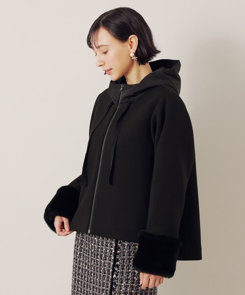 EPOCA THE SHOP 中古黒ファーコート ショート丈 レディース