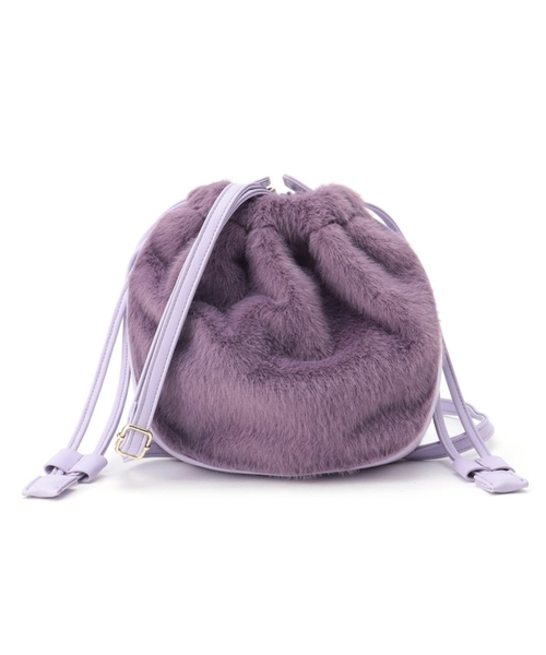 SHOO・LA・RUE(シューラルー)の「◆フェイクファー巾着ショルダーバッグ(ショルダーバッグ・レディース・ライトパープル/グレー/ベージュ・00)」の19枚目の写真