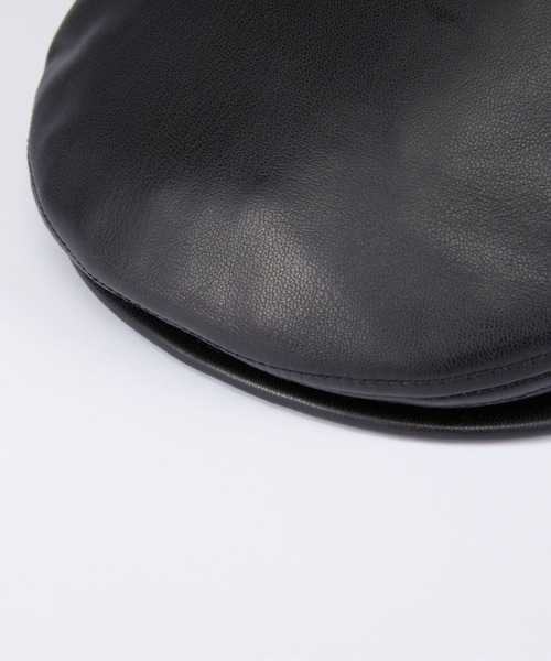 CPH（シーピーエイチ）の「464SL SYNTHETIC LEATHER HUNTING / シンセティックレザー ハンチング（ハンチング/ベレー帽・メンズ・ブラック・S/L）」の17枚目の写真