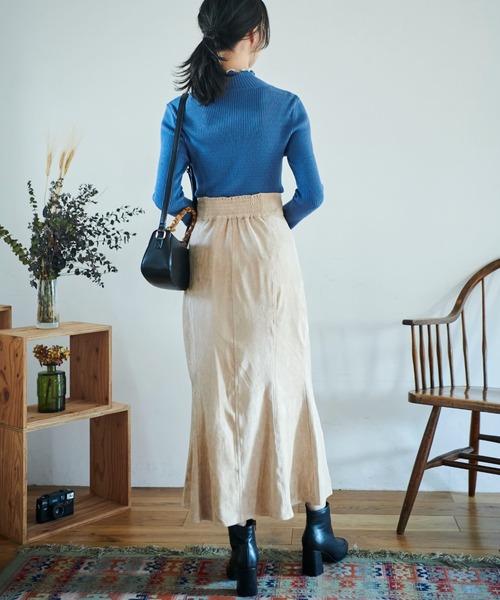 FREE'S MART（フリーズマート）の「【低身長サイズ/Sシリーズ】フェイクスウェードマーメイドスカート（スカート・レディース・ブラウン/カーキ/ベージュ・MEDIUM/X-SMALL/SMALL）」の10枚目の写真