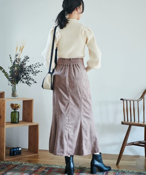 FREE'S MART（フリーズマート）の「【低身長サイズ/Sシリーズ】フェイクスウェードマーメイドスカート（スカート・レディース・ブラウン/カーキ/ベージュ・MEDIUM/X-SMALL/SMALL）」の14枚目の写真