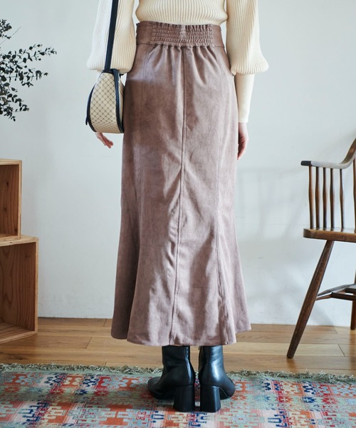 FREE'S MART（フリーズマート）の「【低身長サイズ/Sシリーズ】フェイクスウェードマーメイドスカート（スカート・レディース・ブラウン/カーキ/ベージュ・MEDIUM/X-SMALL/SMALL）」の8枚目の写真