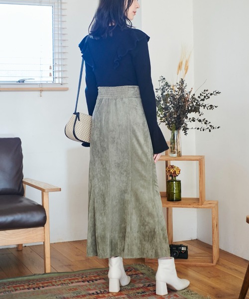 FREE'S MART（フリーズマート）の「【低身長サイズ/Sシリーズ】フェイクスウェードマーメイドスカート（スカート・レディース・ブラウン/カーキ/ベージュ・MEDIUM/X-SMALL/SMALL）」の21枚目の写真
