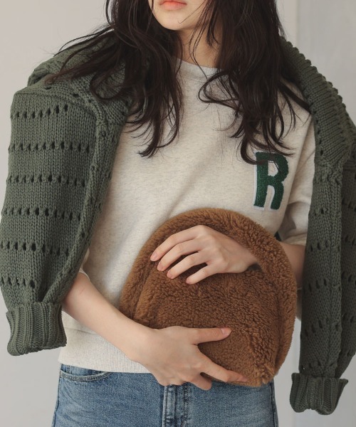 DONOBAN（ドノバン）の「ボアハンドバッグ（ハンドバッグ・レディース・ブラウン/ピンク/パープル・F）」の6枚目の写真