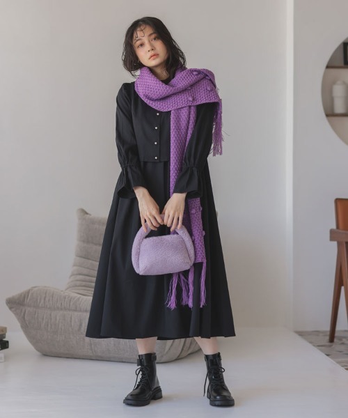 DONOBAN（ドノバン）の「ボアハンドバッグ（ハンドバッグ・レディース・ブラウン/ピンク/パープル・F）」の11枚目の写真