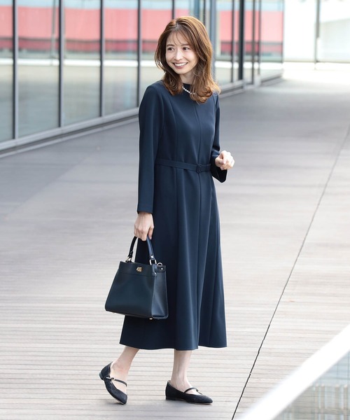 セール】【セレモニー・フォーマル】トリアセ ベルト付きドレス