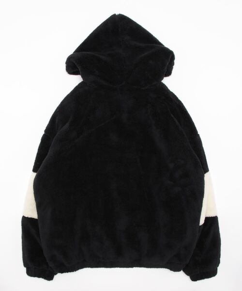 VIBGYOR(ヴィブジョー)の「VIBGYOR Select/ 両面シャギーフリースBIGシルエットZIPパーカー(パーカー・メンズ・ベージュ/ブラック/オフホワイト・LARGE/X-LARGE/MEDIUM)」の4枚目の写真