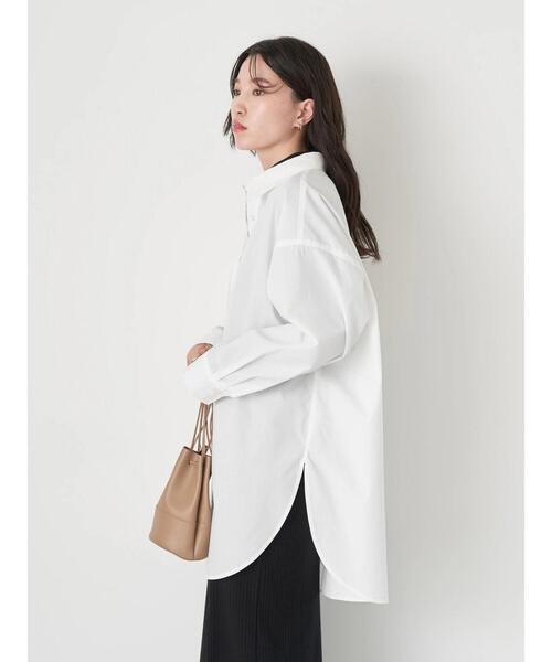 earth music&ecology（アースミュージックアンドエコロジー）の「ボーイズライクシャツ（シャツ/ブラウス・レディース・サックスブルー/オフホワイト/キャメル/ストライプ・FREE）」の12枚目の写真