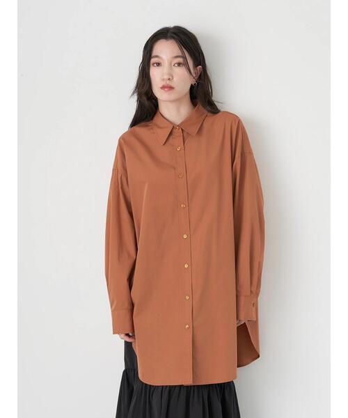 earth music&ecology（アースミュージックアンドエコロジー）の「ボーイズライクシャツ（シャツ/ブラウス・レディース・サックスブルー/オフホワイト/キャメル/ストライプ・FREE）」の18枚目の写真