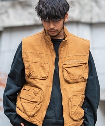 セール】【FACETASM】PATCHWORK VEST / カーキ [NAT-JK-M03]（ベスト