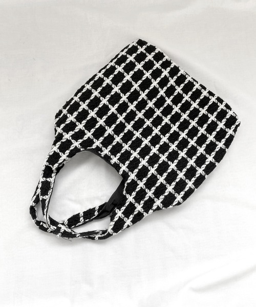 LVEU.(ラブユ.)の「【ZOZOTOWN限定】Tweed check tote bag / ツイードチェックトートバッグ(トートバッグ・レディース・ブラック/ホワイト・FREE)」の18枚目の写真