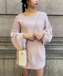 one after another NICE CLAUP | 【あざとLadyミニワンピ】ニットミニワンピース(ワンピース)