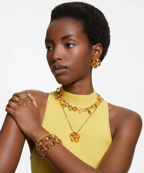 SWAROVSKI（スワロフスキー）の「【公式】【スワロフスキー】Matrix Vittore リング, ラウンドカット, ホワイト, ゴールドトーン仕上げ（リング・レディース・ホワイト・50）」の5枚目の写真