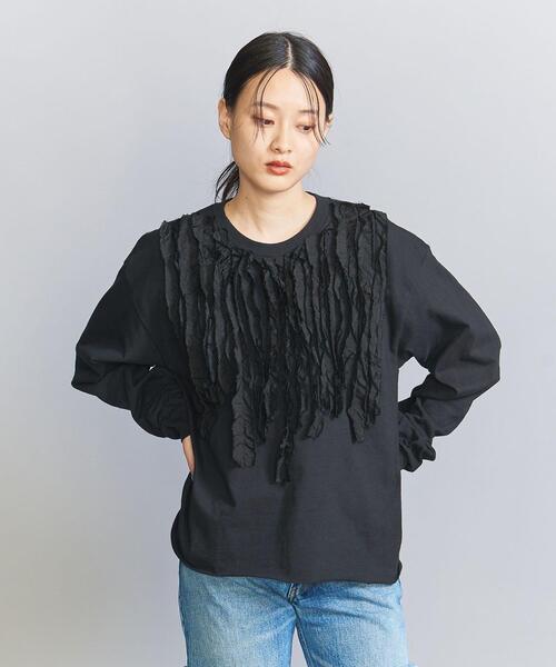 新品！＜dahl’ia＞フリルスリーブ Tシャツ dahl'ia tシャツ 「dahl'ia」フリルスリーブ スウェット