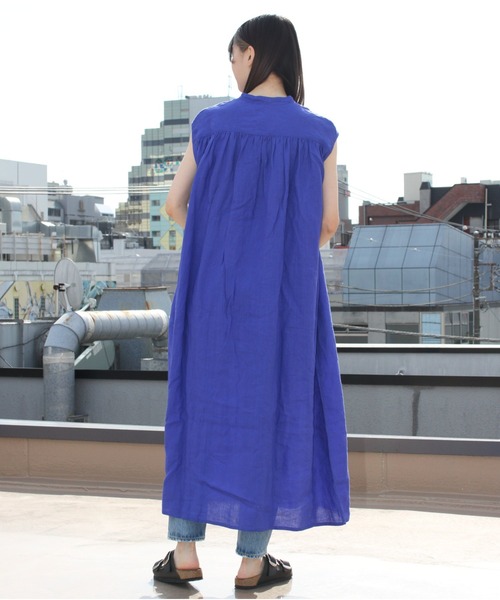 ORCIVAL(オーシバル)の「ORCIVAL/オーシバル ノースリーブワンピース ロングブラウス LONG BLOUSE OR-G0056 YLF(シャツワンピース・レディース・ブルー/ターコイズブルー・1)」の12枚目の写真