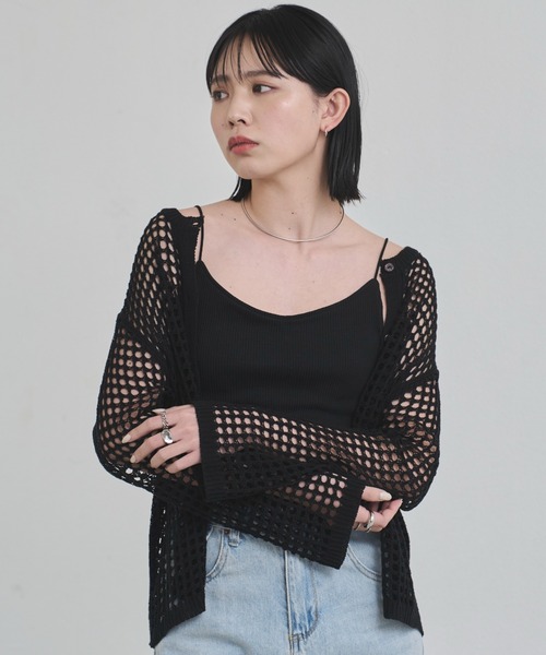 Aunt Marie's（アントマリーズ）の「カップ付きリブキャミソール（キャミソール・レディース・ブラック/チャコールグレー/ベージュ/ホワイト・FREE）」の15枚目の写真