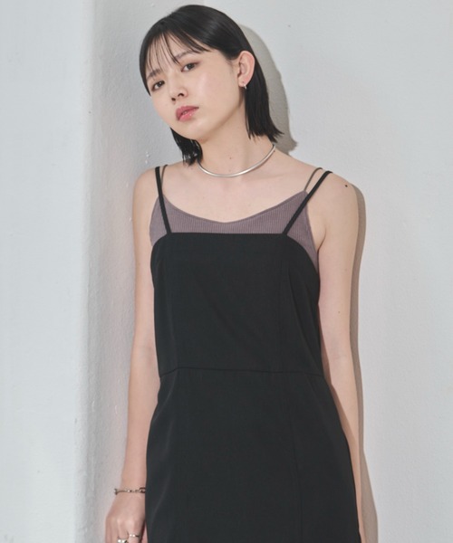 Aunt Marie's（アントマリーズ）の「カップ付きリブキャミソール（キャミソール・レディース・ブラック/チャコールグレー/ベージュ/ホワイト・FREE）」の21枚目の写真