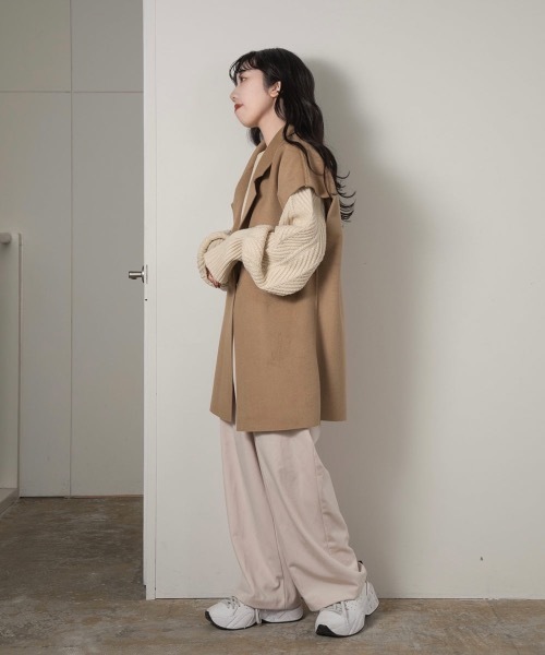 lawgy（ラウジー）の「belt set middle vest（ベスト・レディース・ブラック/ベージュ・FREE）」の6枚目の写真