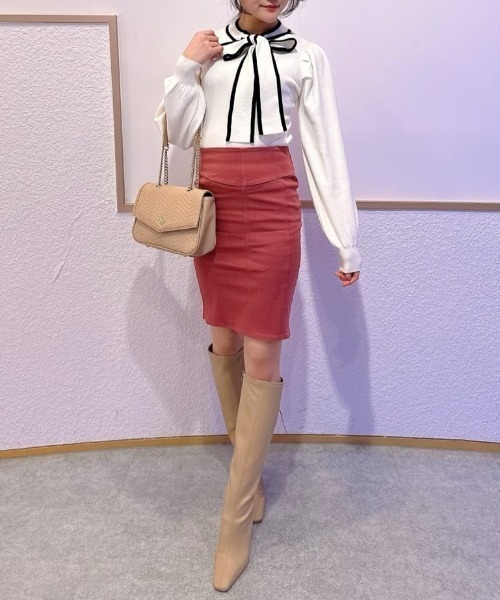 ROYAL PARTY（ロイヤルパーティー）の「ガムストレッチタイトスカート’23ｓ（スカート・レディース・ベージュ/ピンク/ブラック・FREE）」の20枚目の写真