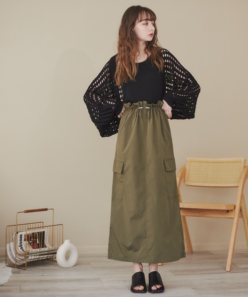 ANGIE（アンジー）の「カーゴスカート（スカート・レディース・ブラック/カーキ/イエロー・FREE）」の17枚目の写真