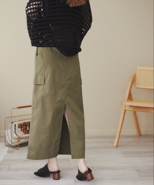 ANGIE（アンジー）の「カーゴスカート（スカート・レディース・ブラック/カーキ/イエロー・FREE）」の8枚目の写真