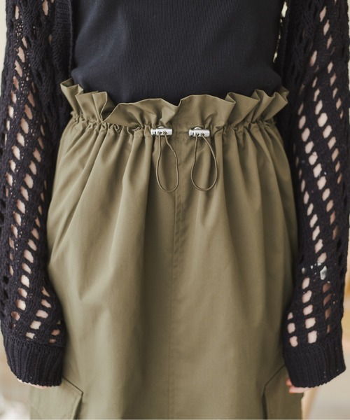 ANGIE（アンジー）の「カーゴスカート（スカート・レディース・ブラック/カーキ/イエロー・FREE）」の10枚目の写真