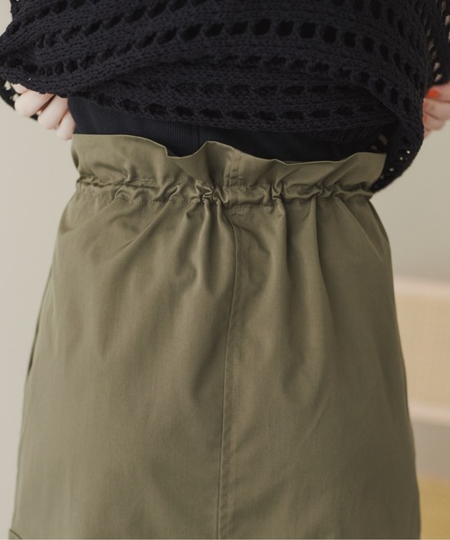 ANGIE（アンジー）の「カーゴスカート（スカート・レディース・ブラック/カーキ/イエロー・FREE）」の4枚目の写真
