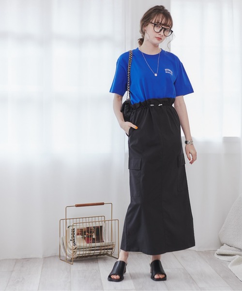 ANGIE（アンジー）の「カーゴスカート（スカート・レディース・ブラック/カーキ/イエロー・FREE）」の14枚目の写真