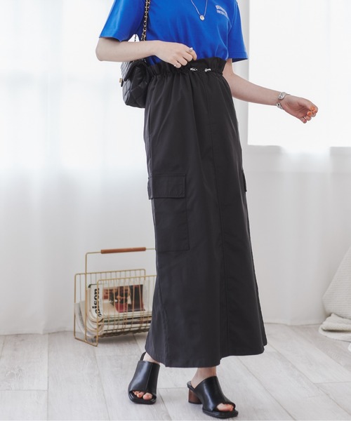ANGIE（アンジー）の「カーゴスカート（スカート・レディース・ブラック/カーキ/イエロー・FREE）」の7枚目の写真