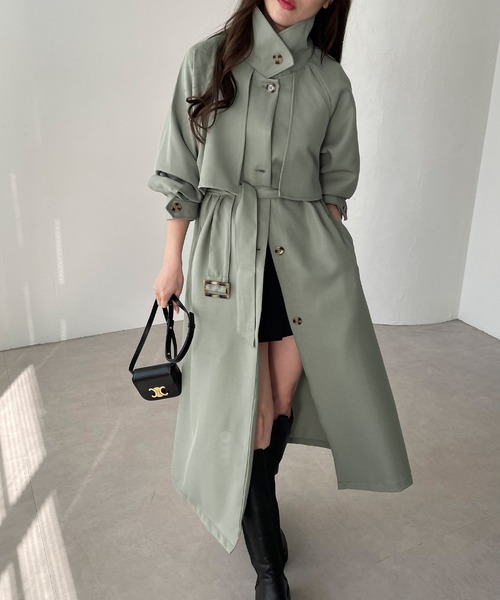 セール】2wayボリューム袖トレンチコート（トレンチコート）｜andme
